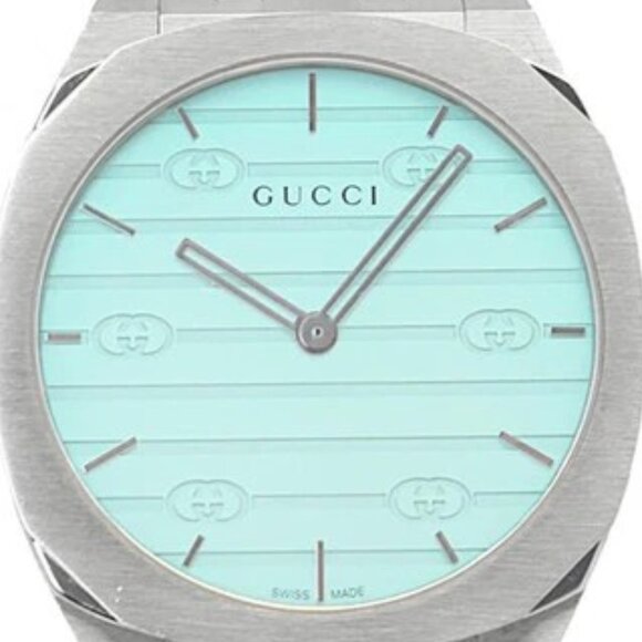 Gucci, NEW, Swiss Quartz Blue Dial 38mm Men's Watch, Sapphire Crystal, YA163409 - Picture 2 of 6